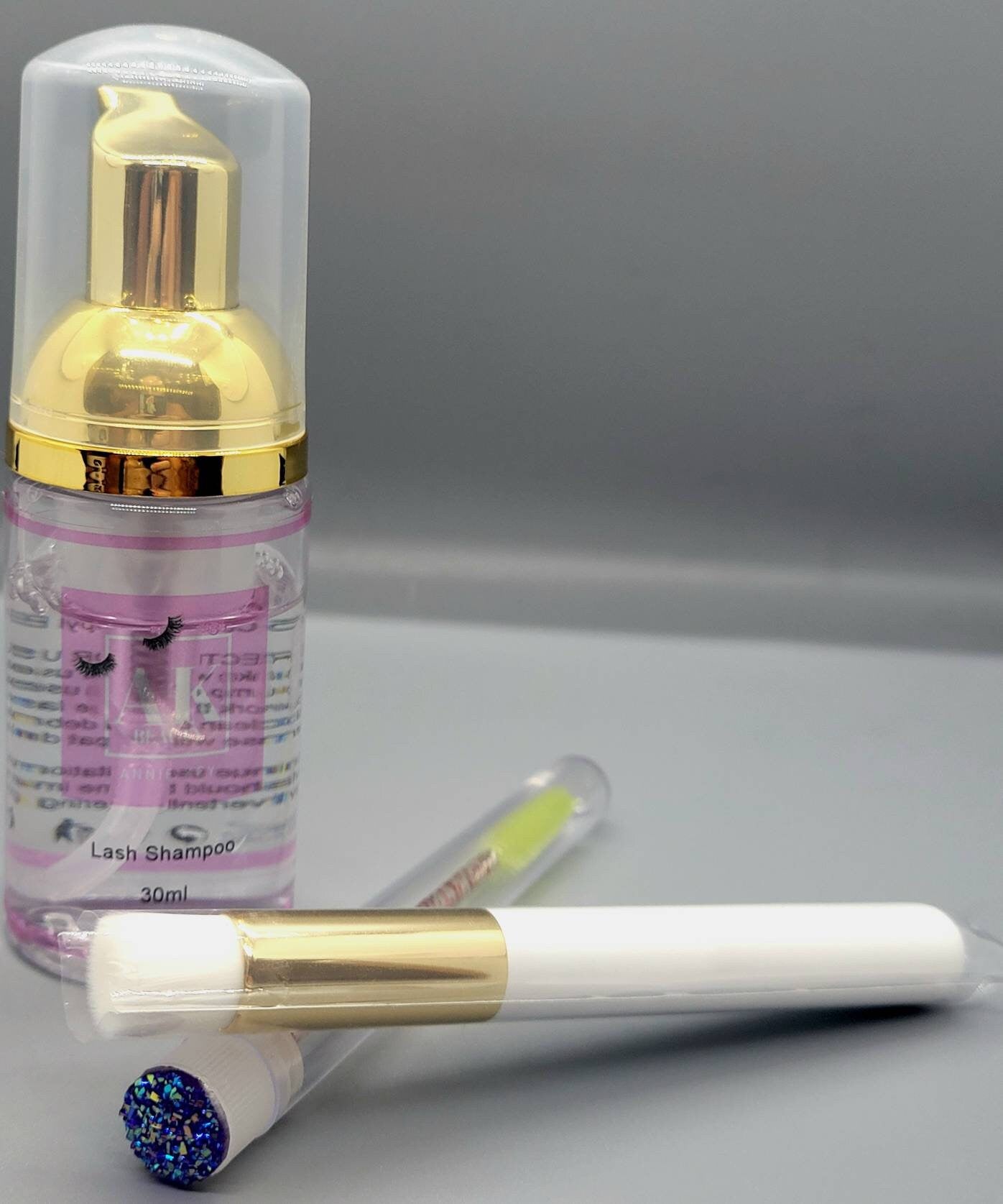 Lash after care kit - Lash Shampoo + Brushes +Eye mask Foam Eyelash Extensions Cleanser and Eye Makeup Remover