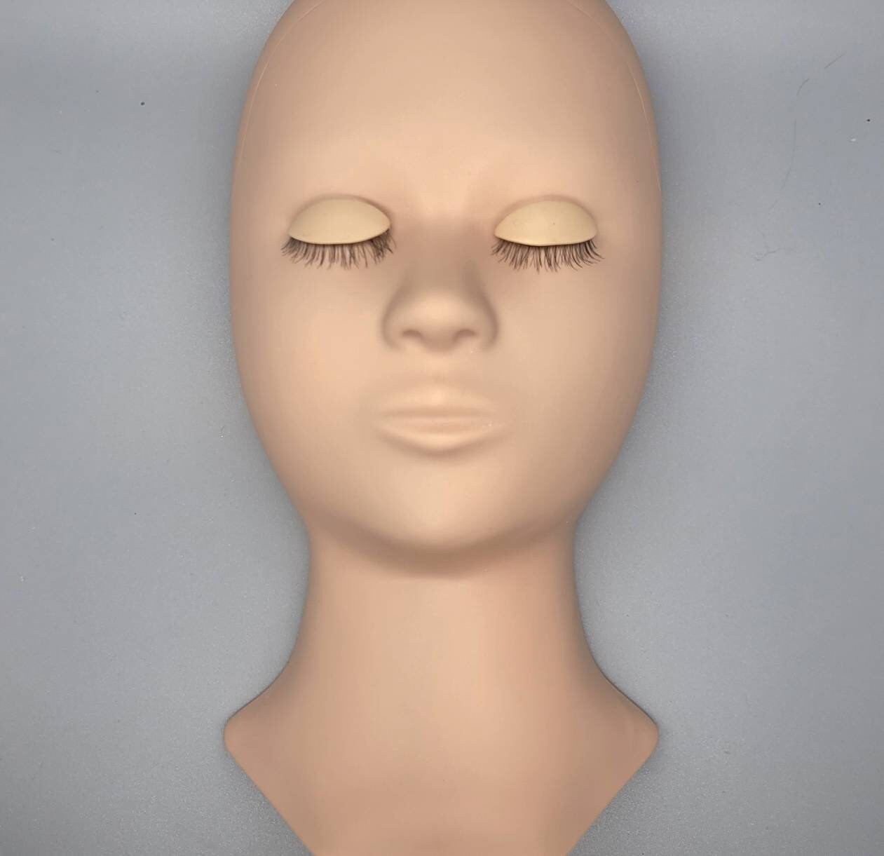 eyelash extension mannequin practice lashes business brows skin makeup / training classes learning volume extensions glue eyes pad tape lash