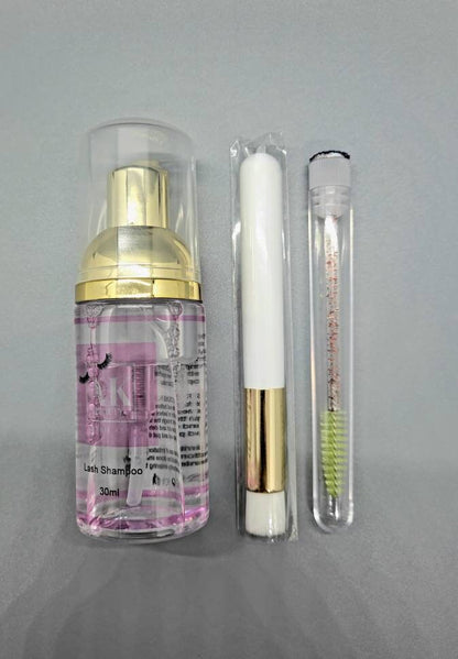 Mini eyelashes extensions custom kit / tools supplies hair beauty volume shampoo training