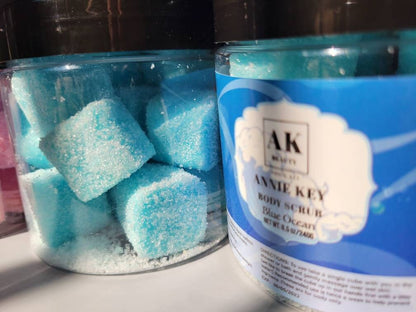 GIFT Bath body scrub balls cubes / skincare spa exfoliation / beauty skincare self-care / gift bundle set scent pretty friend love