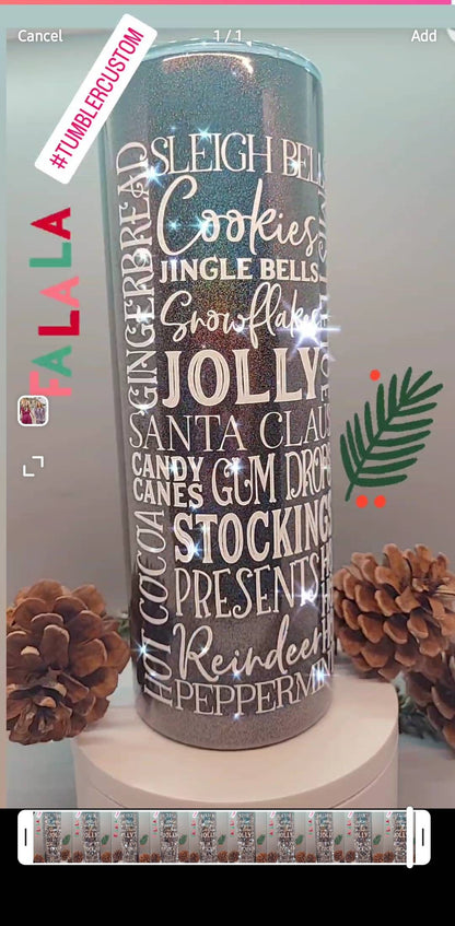 autumn cozy custom / personalized / gift drinkware coffee / 20oz Stainless-Steel slim tumbler with vacuum insulation and BPA free Slider Lid